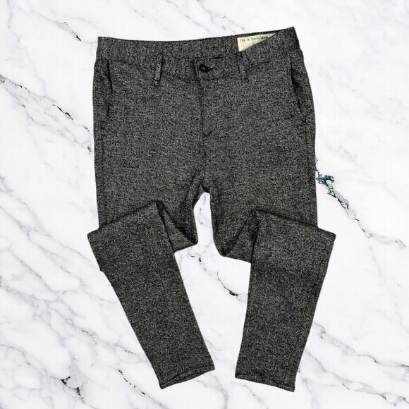 Rag & Bone Dash Trouser Pants Size 26 Pepper Knit Skinny Ankle W1704Y009PEP - Picture 1 of 10